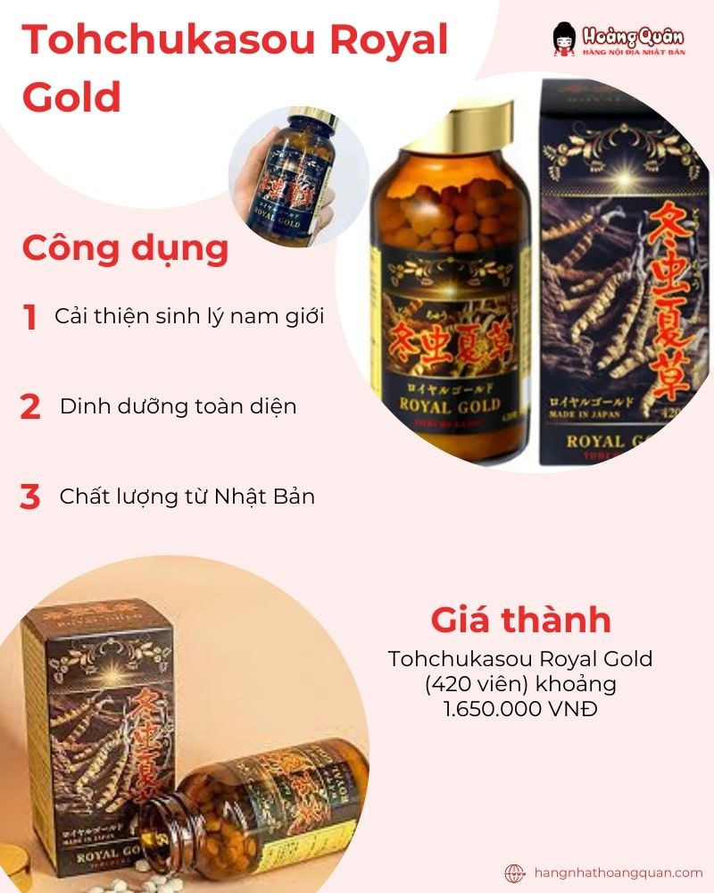 Tinh chất đông trùng hạ thảo cho nam giới Tohchukasou Royal Gold
