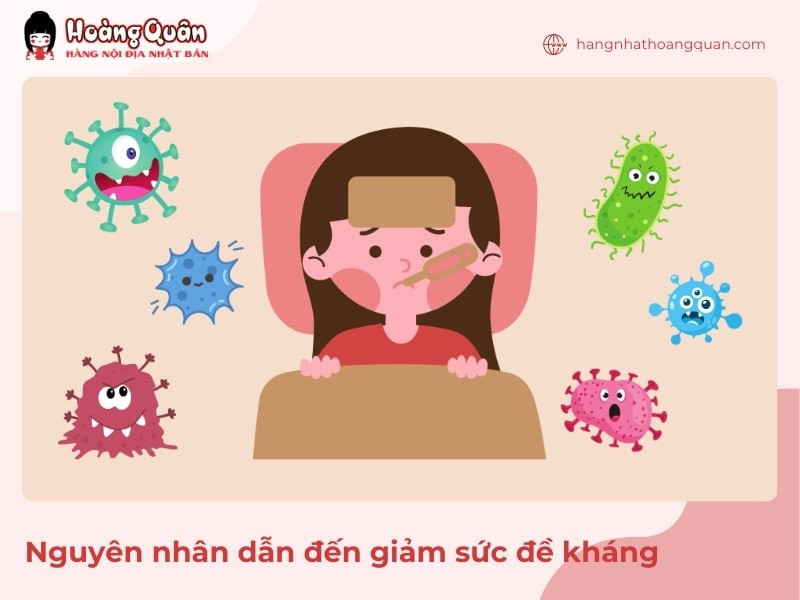 Suy giảm hệ miễn dịch là nguyên nhân gây giảm sức đề kháng