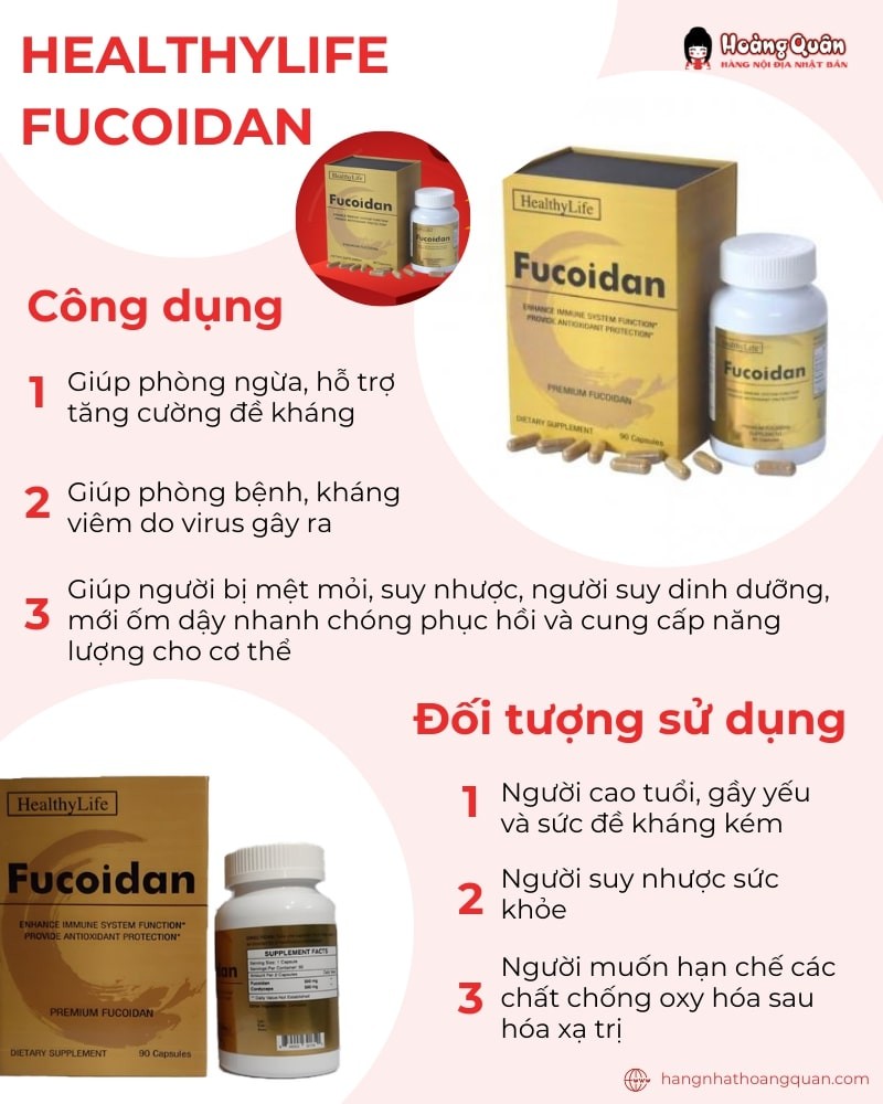 Viên uống HealthyLife Fucoidan tăng sức đề kháng