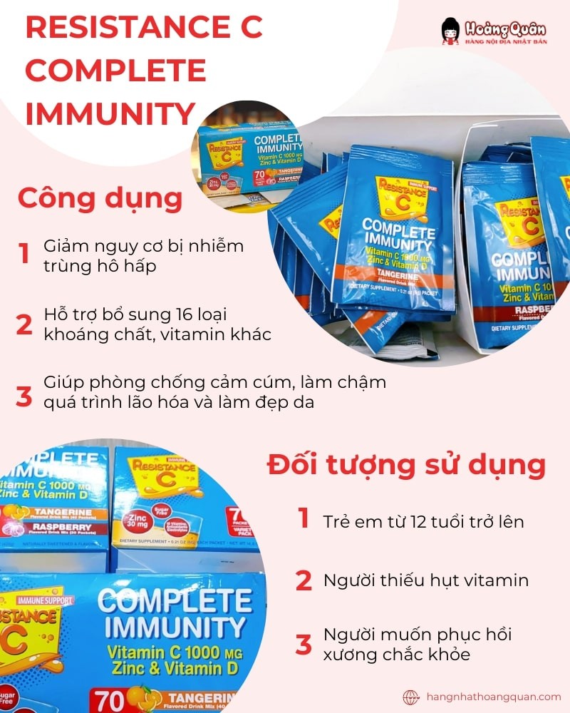 Bột sủi C tăng đề kháng hỗ trợ xương chắc khỏe