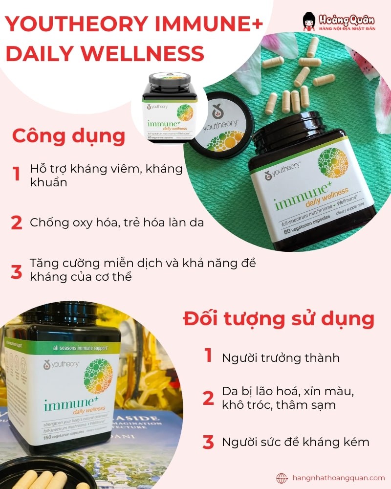 Youtheory Immune+ hỗ trợ trẻ hóa làn da