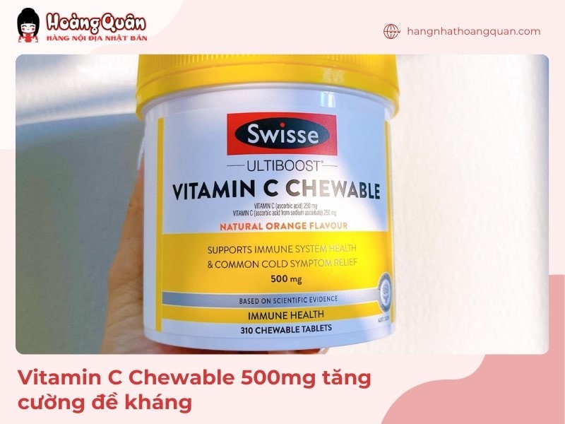 Viên nhai Vitamin C Chewable giúp giảm thâm, tăng sức đề kháng