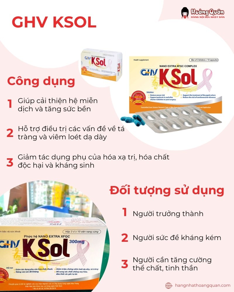 Viên uống tăng sức đề kháng GHV Ksol