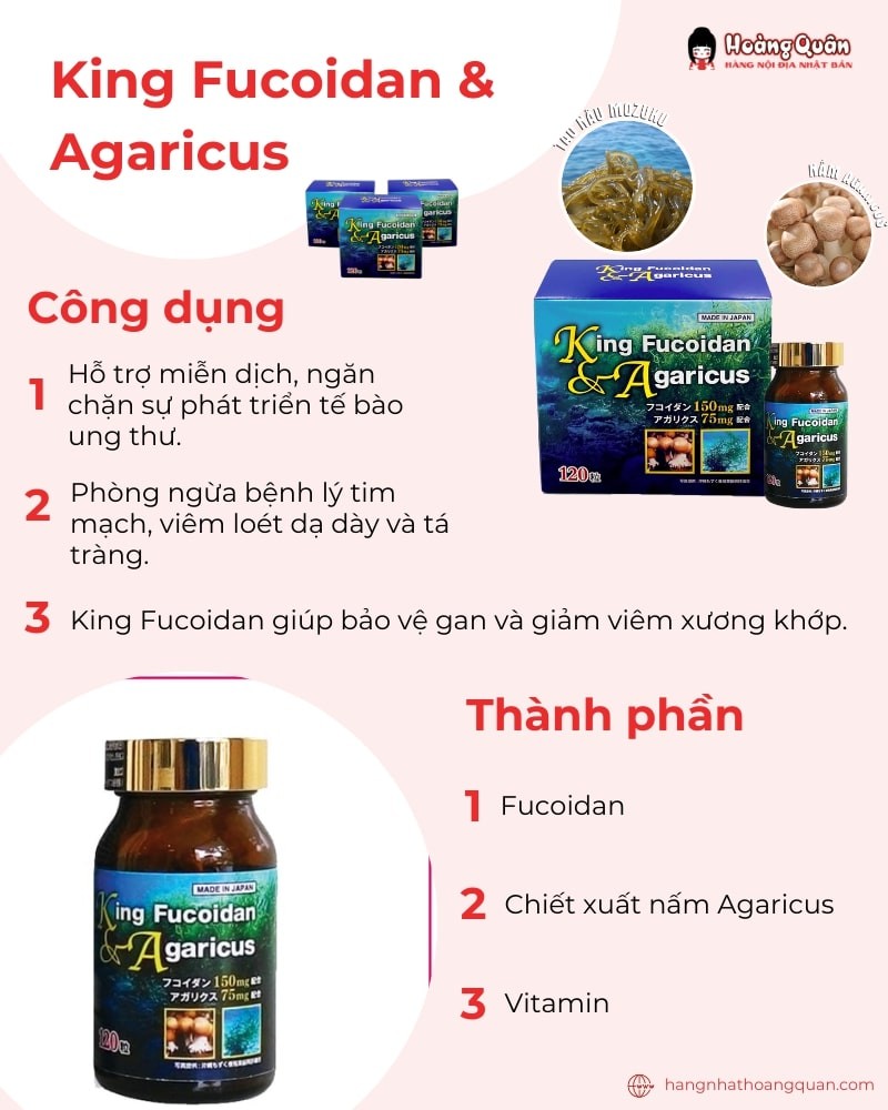 Viên uống King Fucoidan & Agaricus
