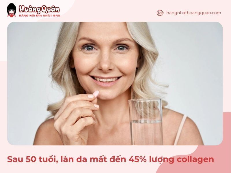 Lượng collagen bổ sung cần được tăng cường sau độ tuổi 50
