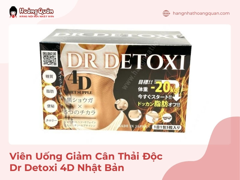 Viên Uống Giảm Cân Thải Độc Dr Detoxi 4D Nhật Bản
