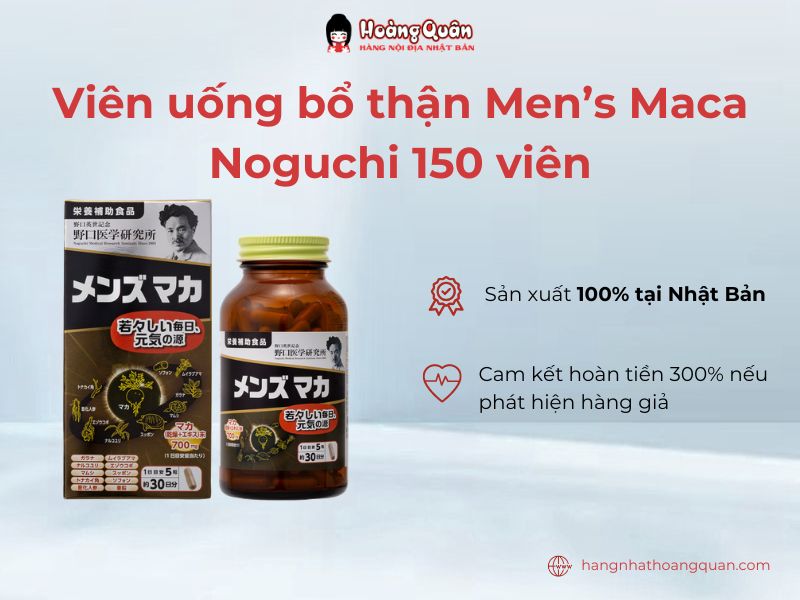 Viên uống bổ thận Men’s Maca Noguchi 150 viên
