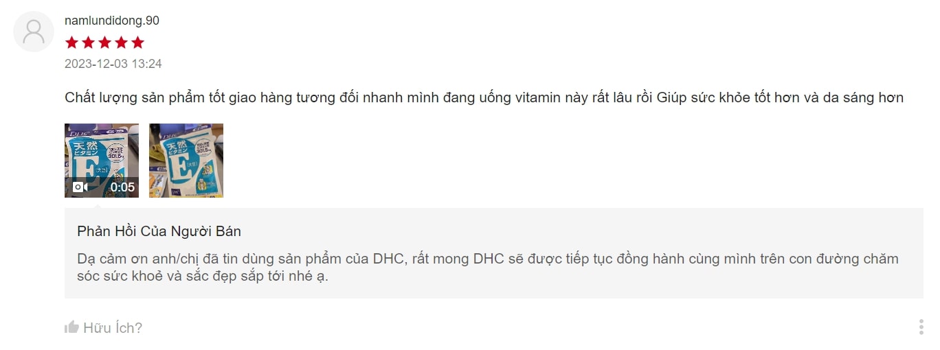 Những đánh giá tích cực từ người dùng viên uống tại Shopee