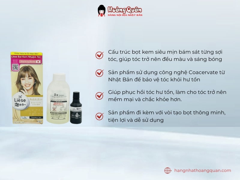 Ưu điểm bọt nhuộm tóc Liese màu nâu lạnh