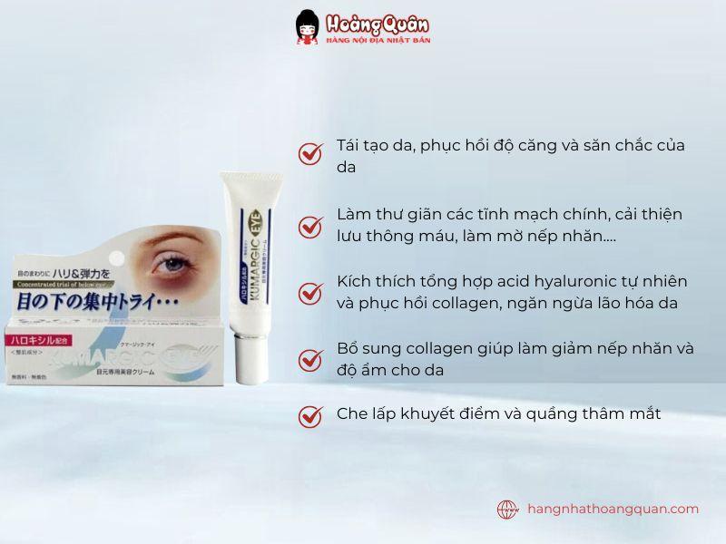 Công dụng kem trị thâm quầng mắt Kumargic Eye Cream 20g