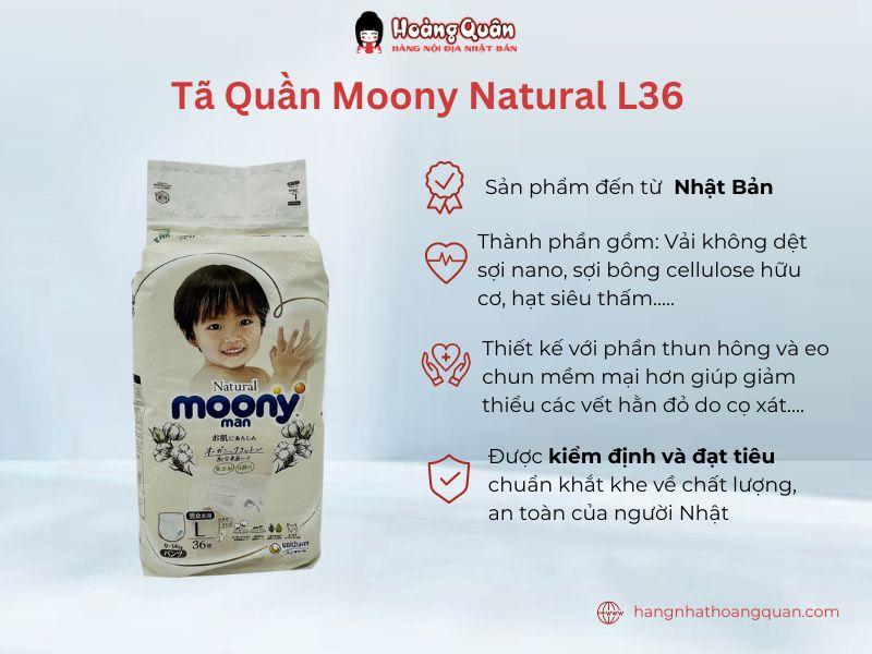 Tã quần Moony Natural L36 là lựa chọn thông minh cho mẹ và bé