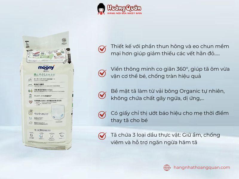 Ưu điểm tã quần Moony Natural L36