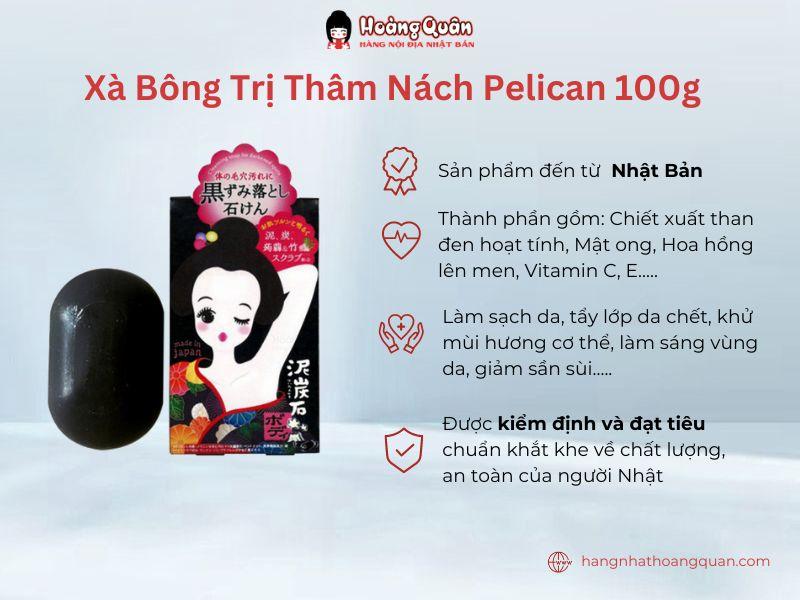 Xà bông trị thâm nách Pelican 100g giúp cải thiện tình trạng thâm sạm hiệu quả