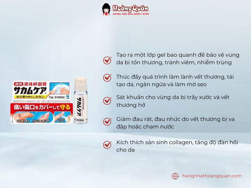 Công dụng Gel bôi liền vết xước tay, đứt tay Kobayashi 10g