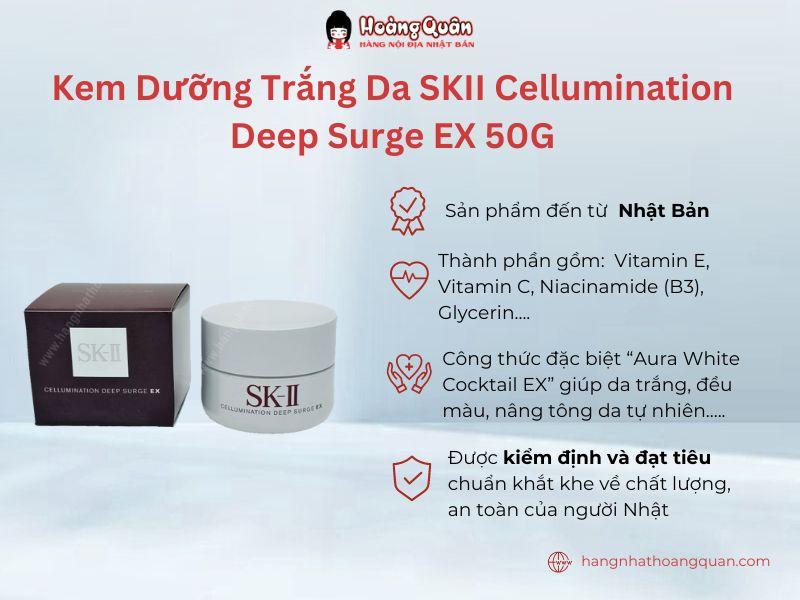 Kem dưỡng trắng da SKII Cellumination Deep Surge EX 50G