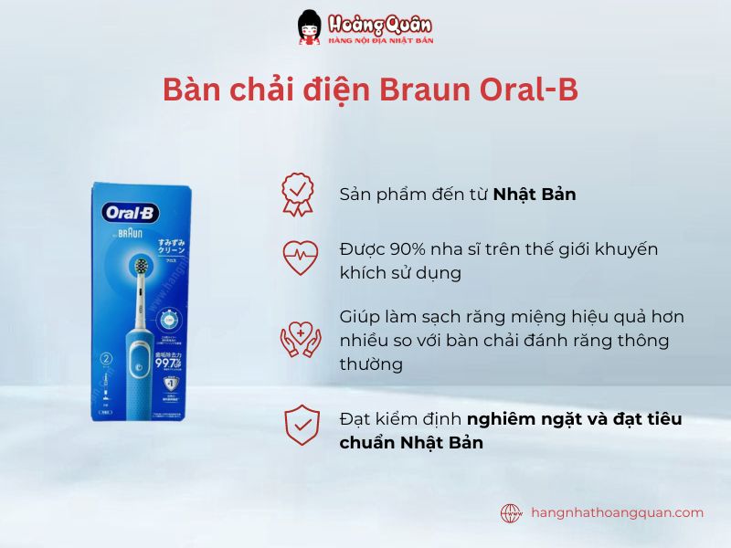 Oral B là thương hiệu bàn chải đánh răng hàng đầu thế giới