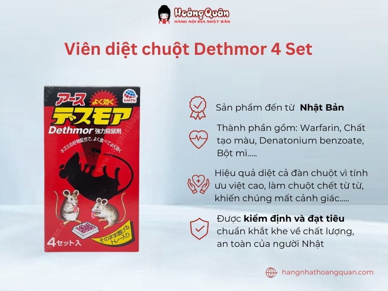 Viên diệt chuột Dethmor 4 Set