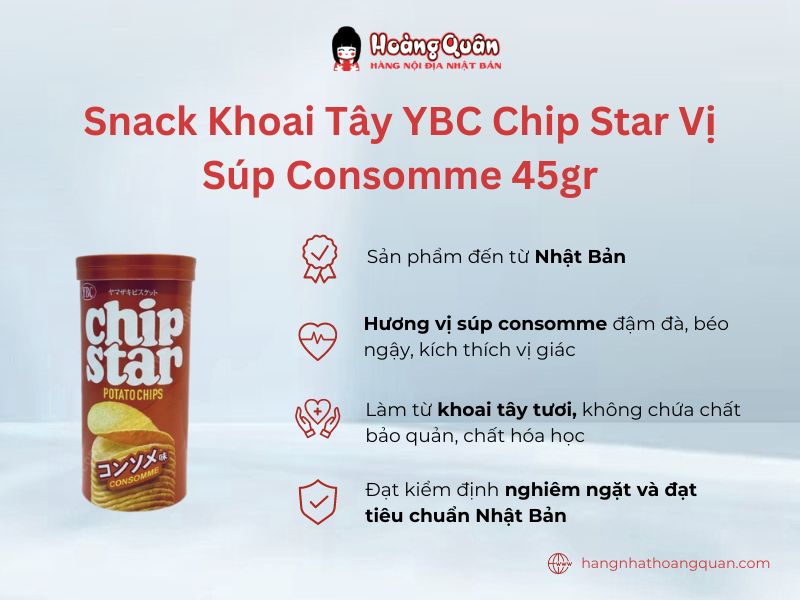 Snack khoai tây YBC Chip Star