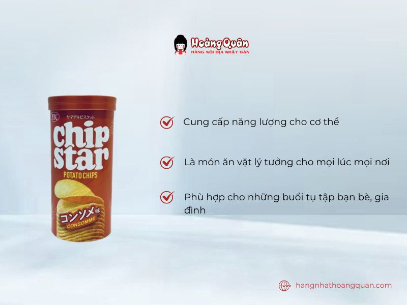 Snack khoai tây YBC Star vị súp consomme nhỏ gọn, dễ mang đi