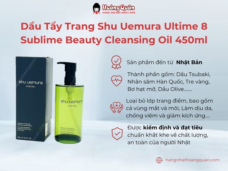 Dầu tẩy trang Shu Uemura Ultime 8 Sublime Beauty Cleansing Oil 