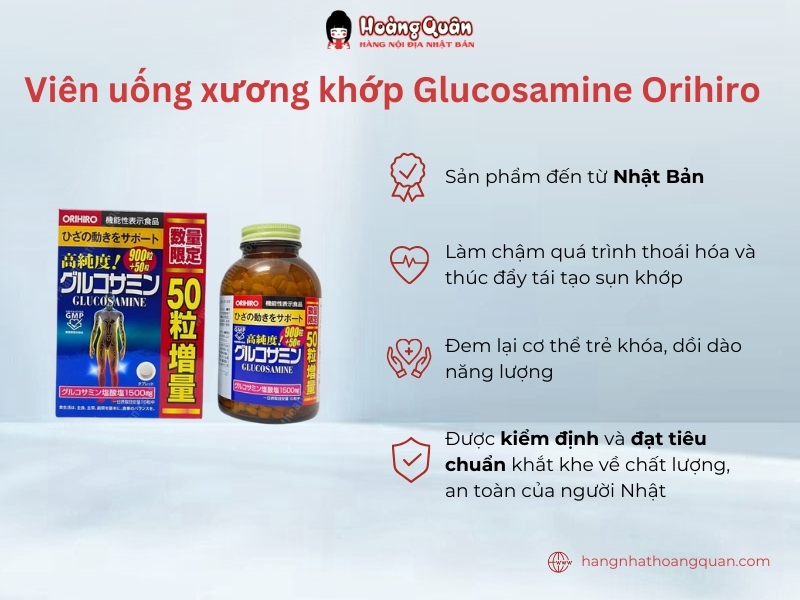 Viên uống bổ xương khớp Glucosamine Orihiro