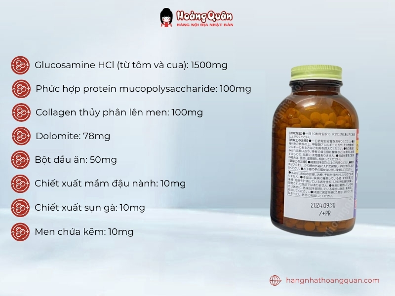Glucosamine Orihiro tổng hợp các thành phần cấu thành mô sụn và dịch khớp