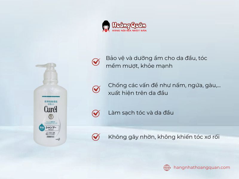  Dầu Gội Curél Cấp Ẩm Chuyên Sâu