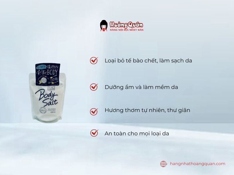 Muối Tắm Hương Dừa Body Salt Utena 300g chăm sóc da khi tắm