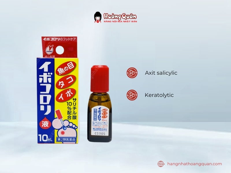 Thành phần Dung Dịch Bôi Mụn Cóc, Chai Chân Ibokorori 10ml