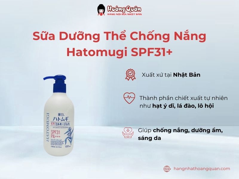 Sữa Dưỡng Thể Chống Nắng Hatomugi SPF31+