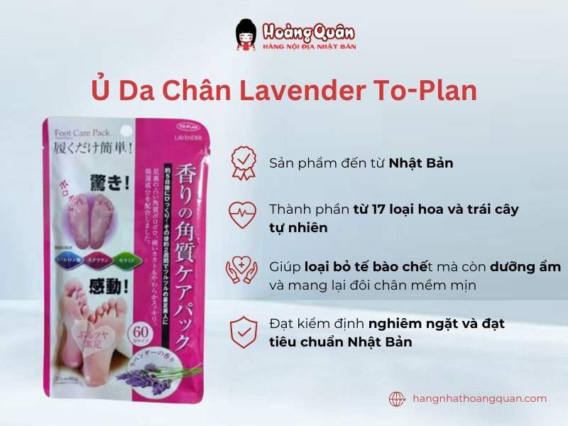 Ủ Da Chân Lavender To-Plan luôn được ưa chuộng tại Nhật Bản