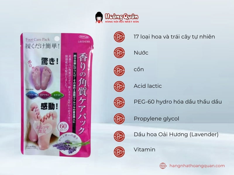 Thành phần Ủ Da Chân Lavender To-Plan