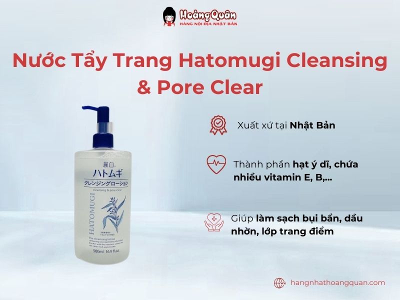 Nước tẩy trang Hatomugi Cleansing & Pore Clear 