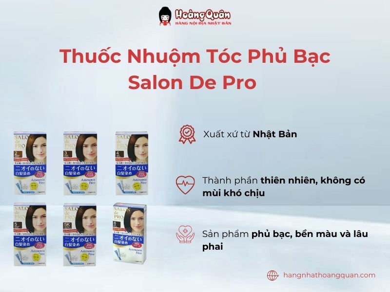 Thuốc Nhuộm Tóc Phủ Bạc Salon De Pro 