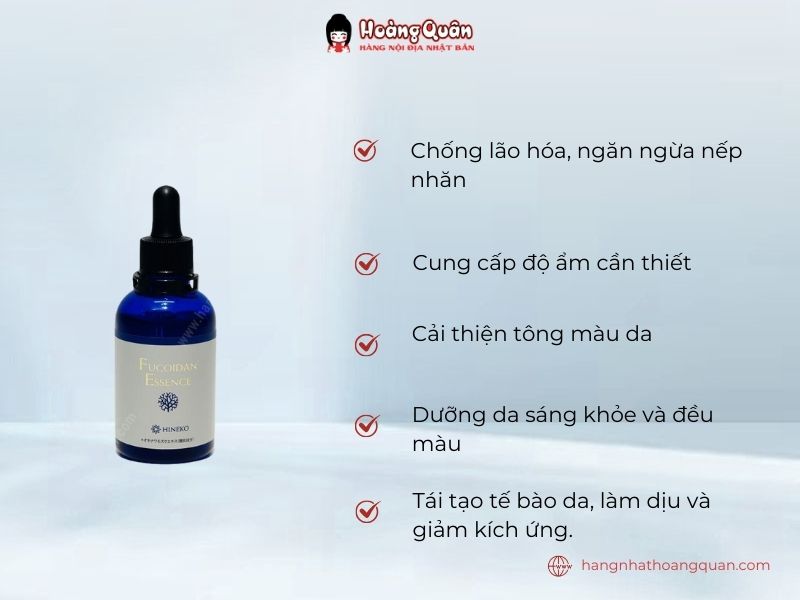 Công dụng Tinh chất Hineko Fucoidan Essence