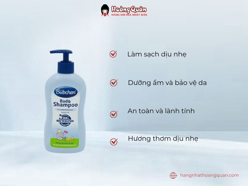 Công dụng sữa tắm gội Bubchen Bad & Shampoo