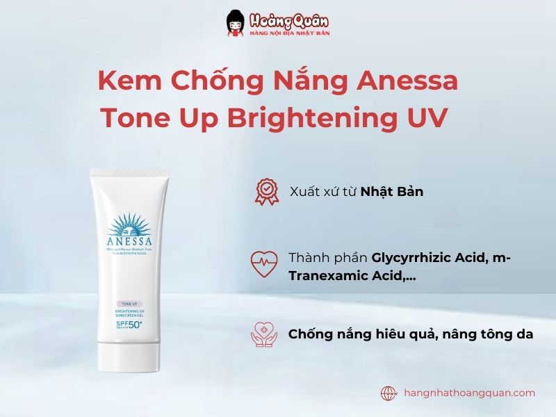Kem chống nắng Anessa Tone Up Brightening chống nắng hiệu quả