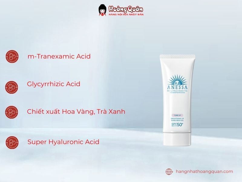 Thành phần kem chống nắng Anessa Tone Up Brightening