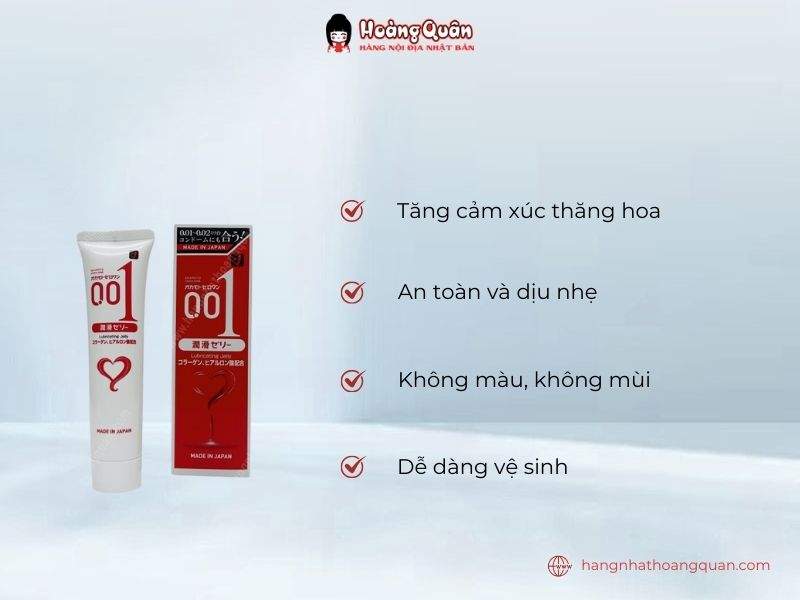 Công dụng Gel bôi trơn Okamoto Zero One 001