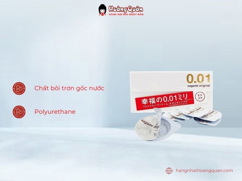 Thành phần bao cao su Sagami 0,01mm