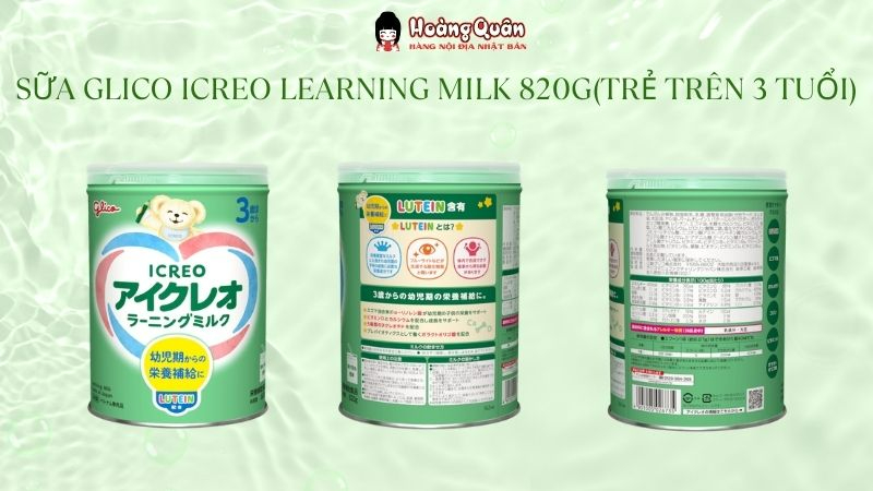 công dụng Sữa Glico Icreo Learning Milk 820g cho Trẻ Trên 3 Tuổi