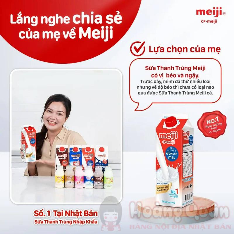 thành phần Sữa Tươi Thanh Trùng Cao Cấp Meiji 4.3% 946ml