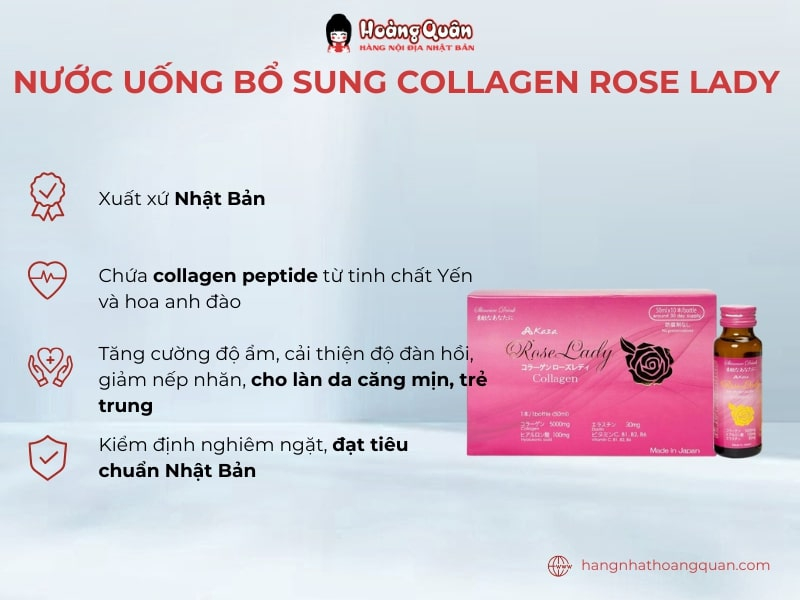 Nước uống bổ sung Collagen Rose Lady 5.000mg