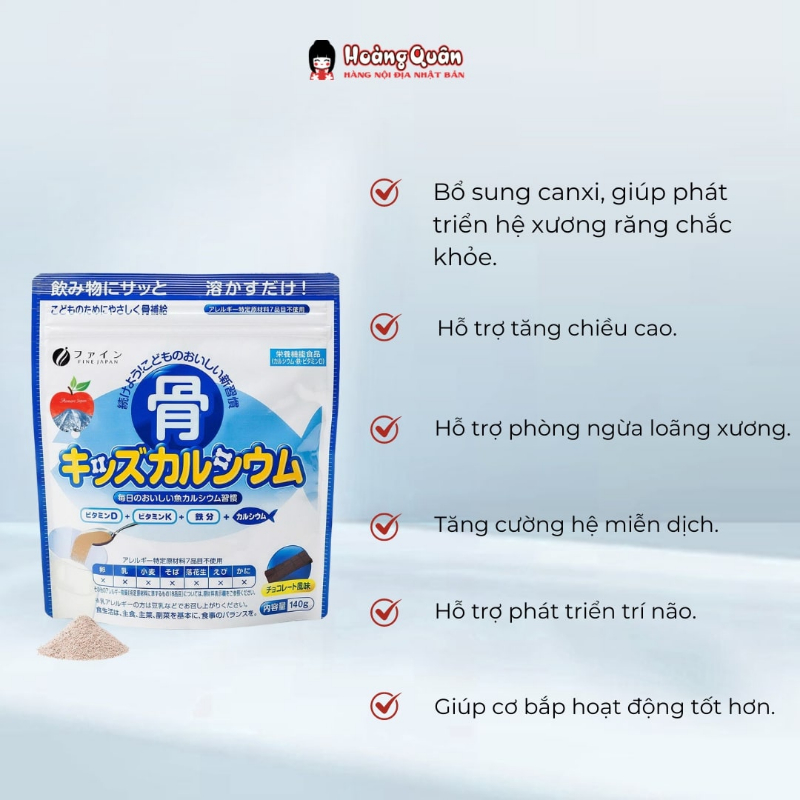 Bột canxi cá tuyết Nhật Bản Fine Japan Bone's 140g Bột canxi cá tuyết Nhật Bản Fine Japan Bone's 140g