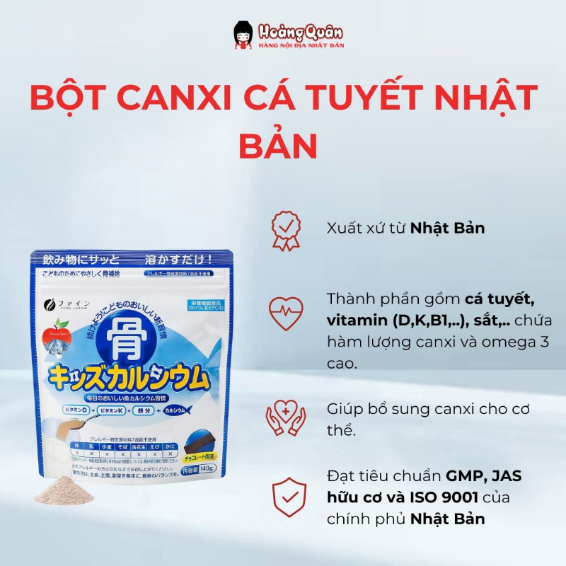 Bột canxi cá tuyết 140g Bột canxi cá tuyết 140g