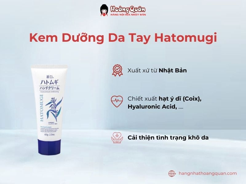 công dụng Kem dưỡng da tay Reihaku Hatomugi Hand Cream công dụng Kem dưỡng da tay Reihaku Hatomugi Hand Cream