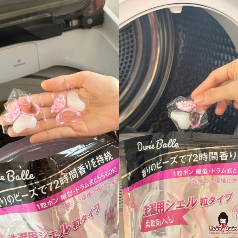 Viên Giặt Xả Duree Balle Hương Hoa Hồng Túi 65 Viên giá tốt