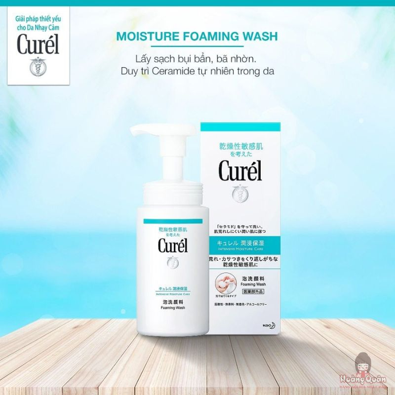 Sữa rửa mặt Curél dạng bọt cấp ẩm chuyên sâu 150ml Sữa rửa mặt Curél dạng bọt cấp ẩm chuyên sâu 150ml