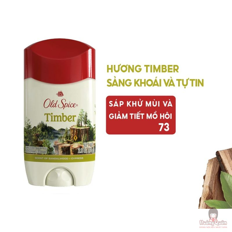 Sáp khử mùi Old Spice Timber hương gỗ đàn hương 73g giá tốt