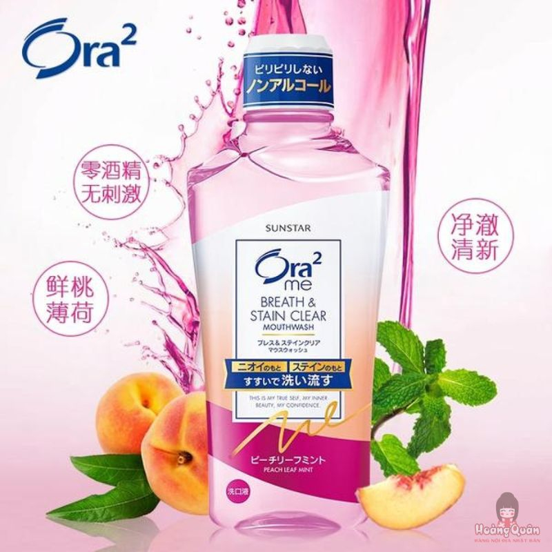 Nước súc miệng Ora2 Sunstar hương đào bạc hà